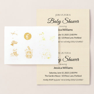 Carte Dorée Mise à jour de la Baby Shower Bohème Adorable