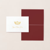 Carte Dorée Miss America Nom Place Card Gold Foed Crown (Affichage)
