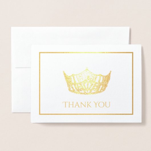 Carte Dorée Miss America Style Crown (Devant avec enveloppe)