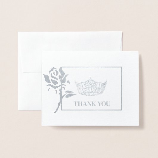 Carte Dorée Miss America Style Pageant Crown (Devant avec enveloppe)