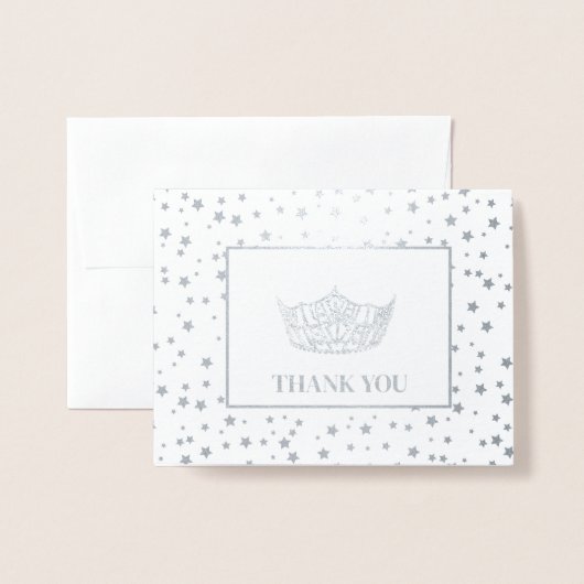 Carte Dorée Miss America Style Pageant Crown (Devant avec enveloppe)