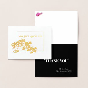 Carte Dorée Miss America style Pageant Orchid Foil Merci