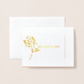 Carte Dorée Miss Mme Pageant Rose Foil Merci personnalisé (Devant avec enveloppe)