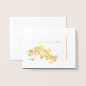 Carte Dorée Miss Pageant Merci de l'orchidée de couronne (Devant avec enveloppe)