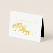 Carte Dorée Miss Pageant Merci de l'orchidée de couronne (Devant)