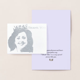 Carte Dorée Miss USA Style Foil Crown-avec un accueil photo