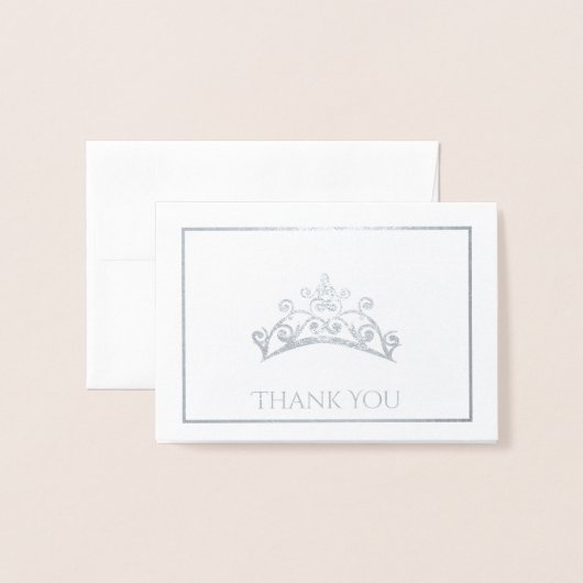 Carte Dorée Miss USA style Pageant Foil Tiara Mini Card (Devant avec enveloppe)