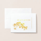 Carte Dorée Mlle. Royal USA Crown Orchid Foil Merci (Devant avec enveloppe)