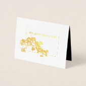 Carte Dorée Mlle. Royal USA Crown Orchid Foil Merci (Devant)