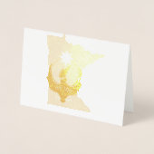 Carte Dorée MN Loon Rising - Drapeau de l'État du MN (Devant)