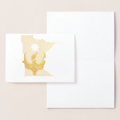 Carte Dorée MN Loon Rising - MN State flag (Affichage)