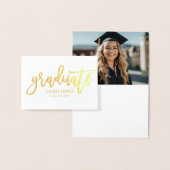 Carte Dorée Moderne 2023 Nom du diplômé personnalisé Gold (Affichage)