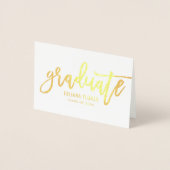 Carte Dorée Moderne 2023 Nom du diplômé personnalisé Gold (Devant)