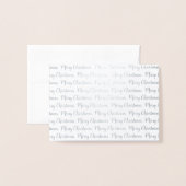 Carte Dorée Moderne Elegant Joyeux Noël Calligraphie Argent (Devant avec enveloppe)