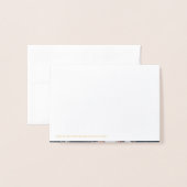 Carte Dorée Moderne simple Mariage de script et de photo Merci (Derrière avec enveloppe)