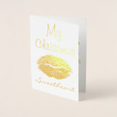 Carte Dorée Mon amour de Noël (Devant)