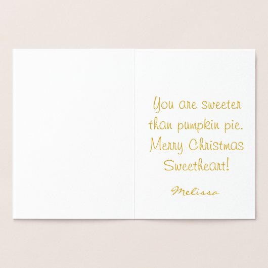 Carte Dorée Mon amour de Noël (Intérieur)