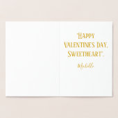 Carte Dorée Mon amour pour la fête des Valentines (Intérieur)
