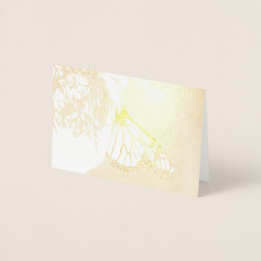 Carte Dorée Monarque sur une branche (Devant)