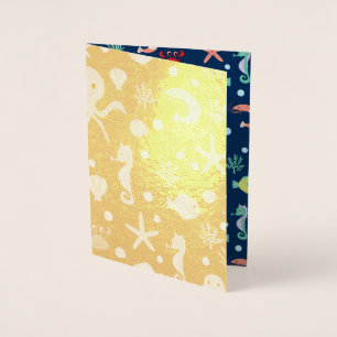 Carte Dorée Monde marin