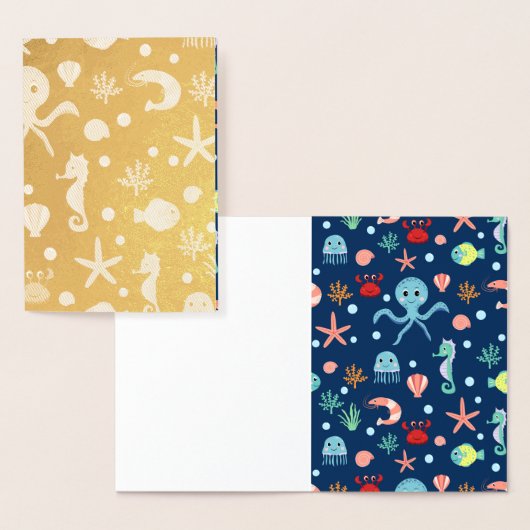 Carte Dorée Monde marin (Affichage)