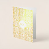 Carte Dorée Monogramme Art Déco Or véritable Great Gatsby (Devant)
