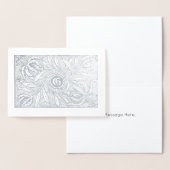 Carte Dorée Monogramme de coupe de fleurs Imprimer (Affichage)