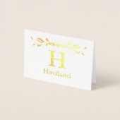 Carte Dorée Monogramme HAMbyWG (Devant)