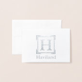 Carte Dorée Monogramme HAMbyWG (Devant avec enveloppe)