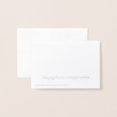 Carte Dorée Monogramme Merci ou toute occasion (Derrière avec enveloppe)