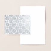 Carte Dorée Motif à fleurs gris + argent (Affichage)