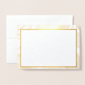 Carte Dorée motif abstrait marron (Devant avec enveloppe)