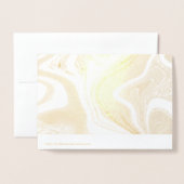 Carte Dorée motif abstrait marron (Derrière avec enveloppe)