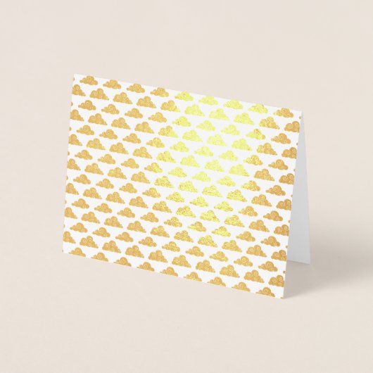 Carte Dorée Motif Cloud Premium Gold ou Silver (Devant)