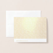 Carte Dorée motif coloré moderne (Derrière avec enveloppe)
