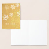 Carte Dorée Motif de Noël minimaliste monochrome (Affichage)