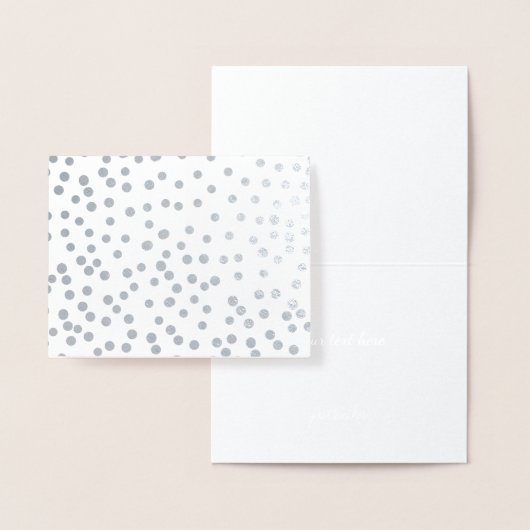 Carte Dorée Motif de point aléatoire Abstrait or ou argent (Affichage)