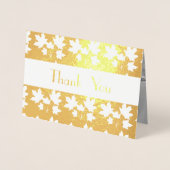 Carte Dorée motif d'érable doré - motifs feuillus élégants (Devant)