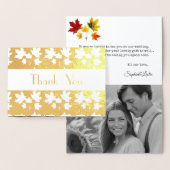 Carte Dorée motif d'érable doré - motifs feuillus élégants (Affichage)