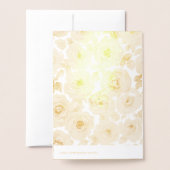Carte Dorée Motif floral (Derrière avec enveloppe)