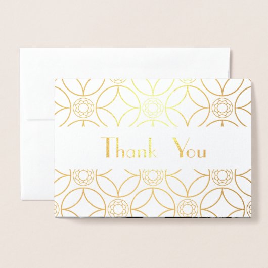 Carte Dorée motif floral doré - motifs déco élégants (Devant avec enveloppe)