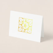 Carte Dorée Motif floral élégant moderne or ou argent (Devant)