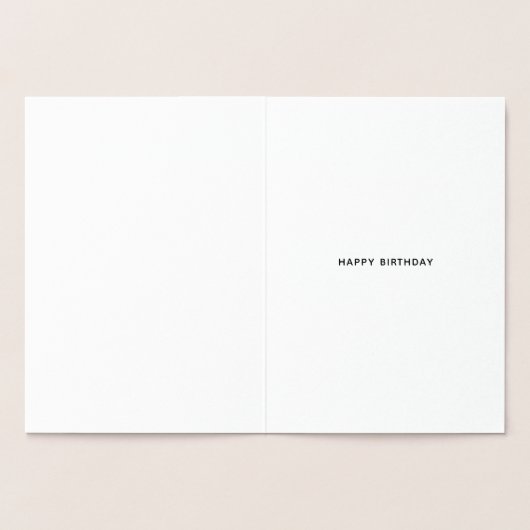 Carte Dorée Motif géométrique simple Joyeux Argent d'anniversa (Intérieur)