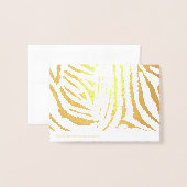 Carte Dorée Motif zèbre (Derrière avec enveloppe)
