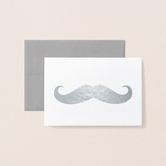 Carte Dorée Moustache (Devant avec enveloppe)