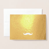 Carte Dorée Moustache (Derrière avec enveloppe)