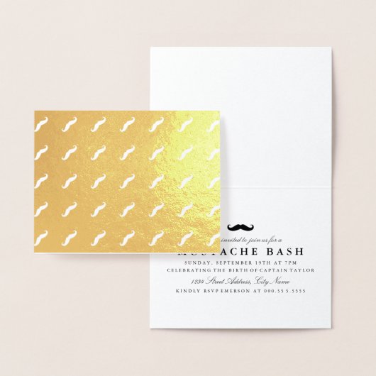 Carte Dorée Moustache (Affichage)