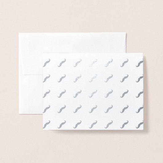 Carte Dorée Moustache (Devant avec enveloppe)