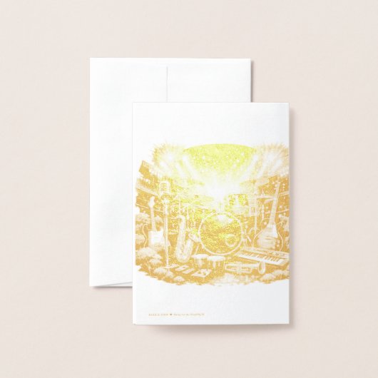 Carte Dorée Musical Equipment (Derrière avec enveloppe)