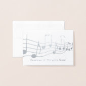 Carte Dorée Musique Graphique Personnalisée HAMbyWG (Devant avec enveloppe)